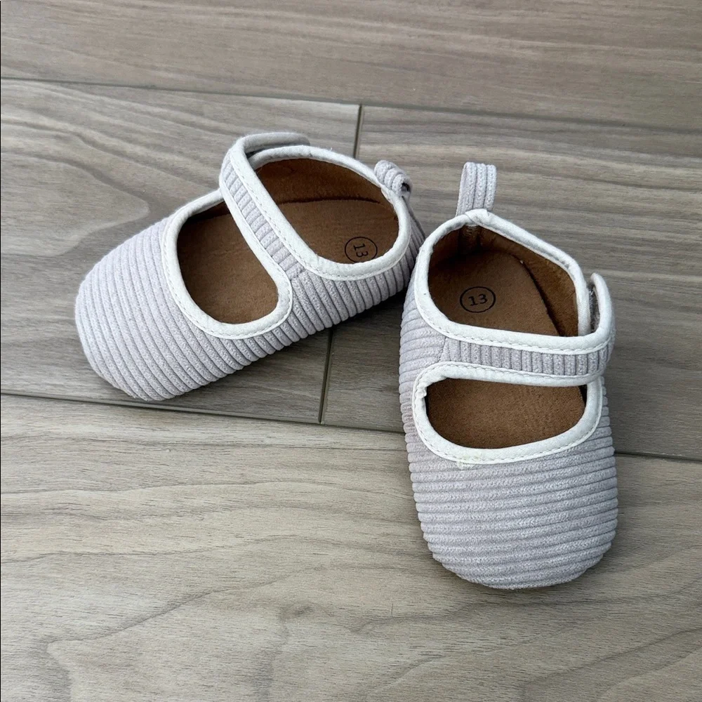 Gray Kids Shoes with Strap
